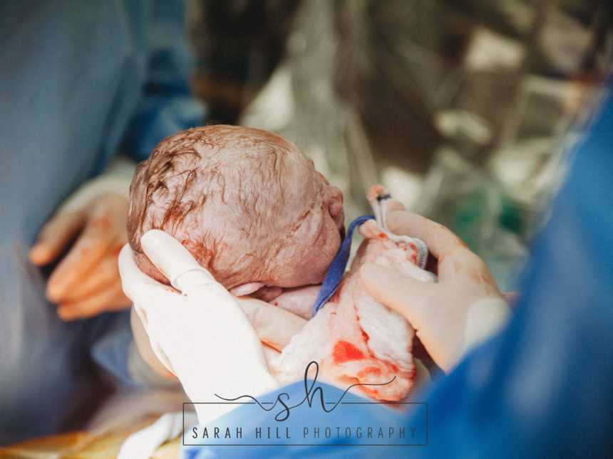 ‘SHE PULLED THE BABY OUT HERSELF!’ Midwife delivers her own ‘monumental ...