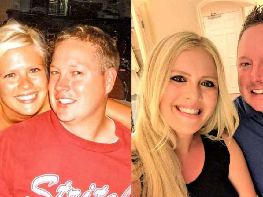 Before and after of long-term couple