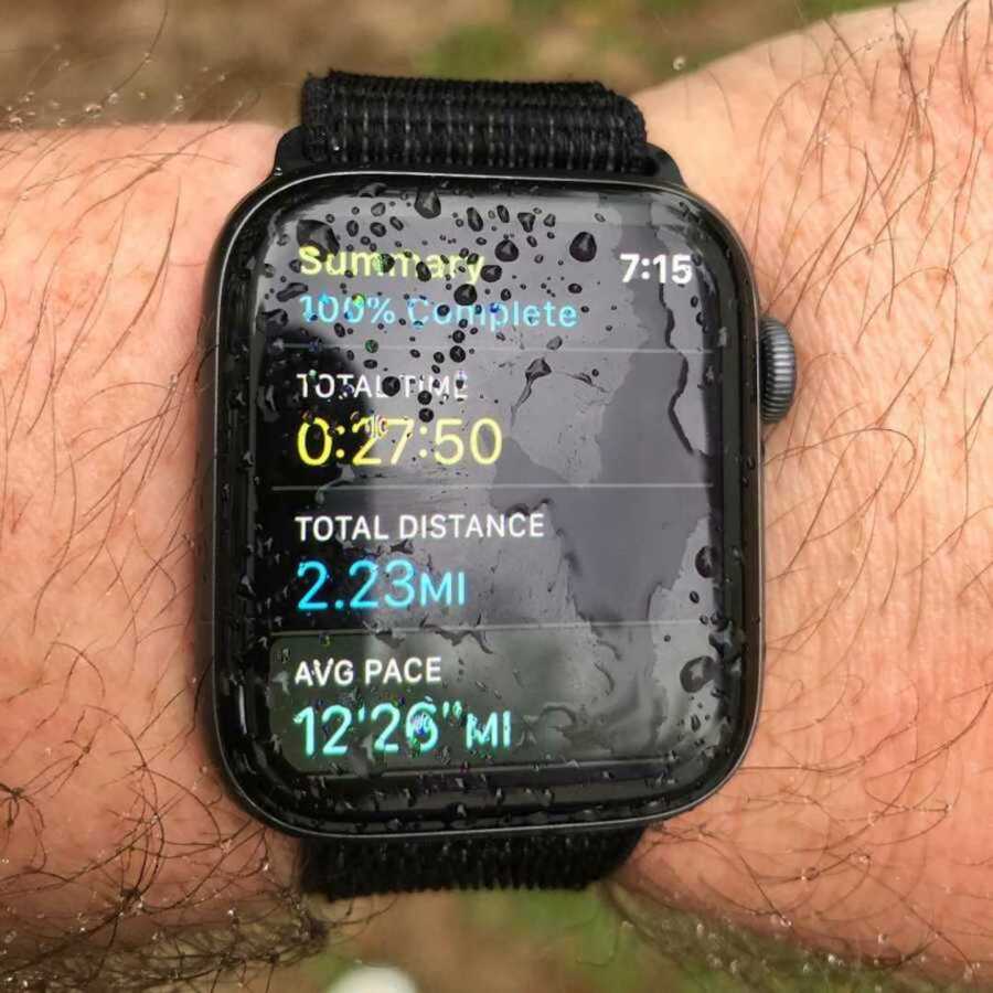 watch displaying running distance
