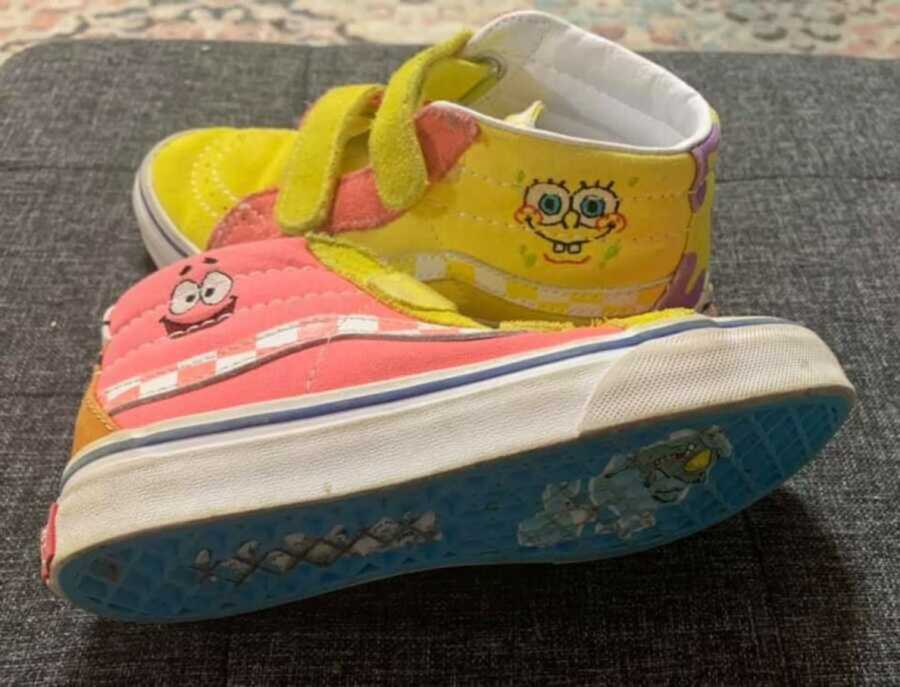 spongebob themed vans sneakers
